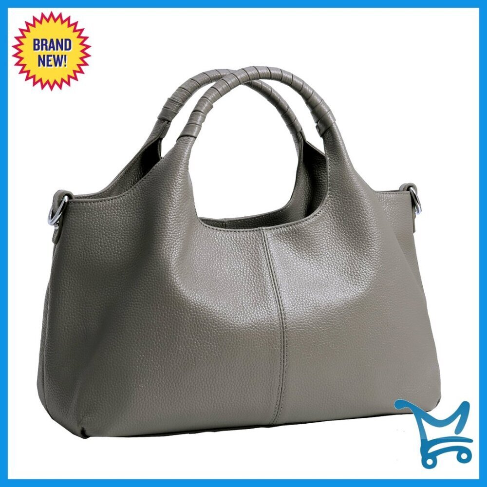 Genuine Leather Satchel Crossbody Bag Medium Tote Women's Shoulder Purse